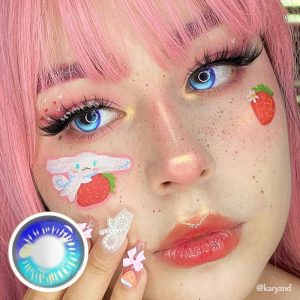 Coloredeye Anime Tear Blue Prescription Cosplay Colored Contact Lenses