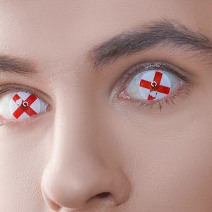Coloredeye Blind Red Cross Cosplay Colored Contact Lenses