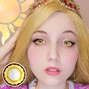 Coloredeye Sunflower Yellow Brown Prescription Cosplay Colored Contact Lenses