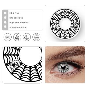 Coloredeye Spider Web White Cosplay Colored Contact Lenses