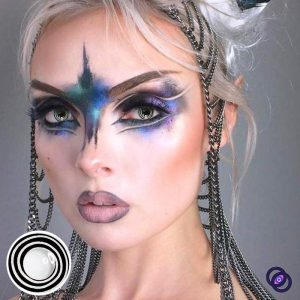 Coloredeye Black White Spiral Prescription Cosplay Colored Contact Lenses