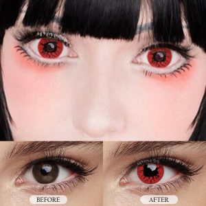Coloredeye Bloody Eye Red Prescription Cosplay Colored Contact Lenses