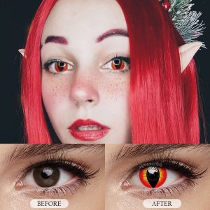 Coloredeye Cat Eye Reddish Brown Cosplay Colored Contact Lenses