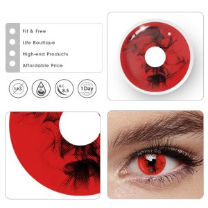 Coloredeye Blood Red Prescription Cosplay Colored Contact Lenses | 1 Day