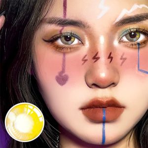 Coloredeye Anime Yellow Prescription Cosplay Colored Contact Lenses