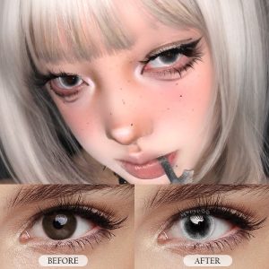 Coloredeye Midnight Mist Black Prescrition Cosplay Colored Contact Lenses