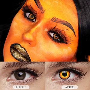 Coloredeye Wolf Eye Orange Prescription Cosplay Colored Contact Lenses