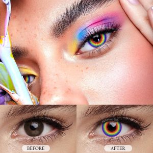 Coloredeye Circle Rainbow Prescription Cosplay Colored Contact Lenses
