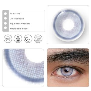 Coloredeye Genshin Moon Blue Prescription Men Colored Contact Lenses