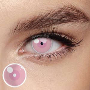 Coloredeye Blind Cloud Rim Pink Prescription Cosplay Colored Contact Lenses