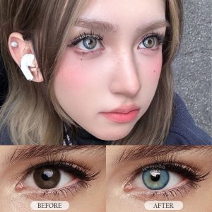 Coloredeye Iced American Blue Grey Prescription Colored Contact Lenses