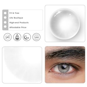 Coloredeye Aurora Grey Prescription Men Colored Contact Lenses