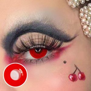 Coloredeye Vampire Red Block Prescription Cosplay Colored Contact Lenses