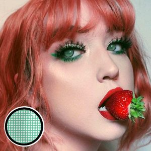 Coloredeye Blind Mesh Green Prescription Cosplay Colored Contact Lenses