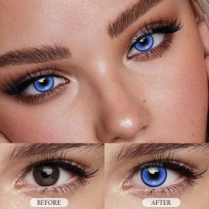 Coloredeye Magic Coral Brilliant Blue Prescription Colored Contact Lenses