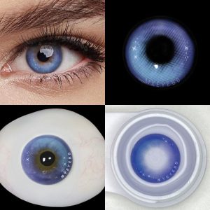 Coloredeye Genshin Moon Blue Violet Prescription Men Colored Contact Lenses