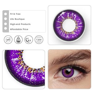 Coloredeye Genshin Impact Purple Prescription Cosplay Colored Contact Lenses