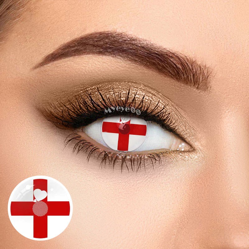 Coloredeye Blind Red Cross Cosplay Colored Contact Lenses