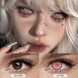 Coloredeye Kaname Madoka Pink Prescription Cosplay Colored Contact Lenses