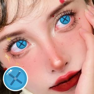 Coloredeye Blind Button Eye Blue Cosplay Colored Contact Lenses