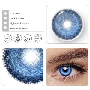 Coloredeye Cyber Dark Blue Prescription Cosplay Colored Contact Lenses | 1 Year