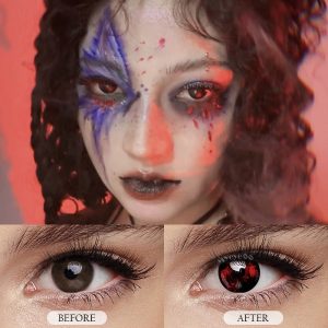 Coloredeye Blood Black Prescription Cosplay Colored Contact Lenses | 1 Day