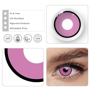 Coloredeye Minecraft Pink Prescription Cosplay Colored Contact Lenses