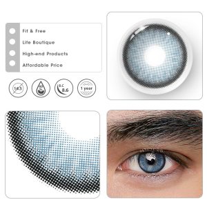 Coloredeye Norko Blue Prescription Men Colored Contact Lenses
