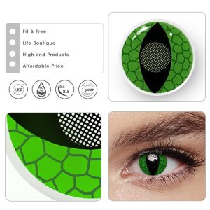 Coloredeye Blind Snake Eyes Green Cosplay Colored Contact Lenses
