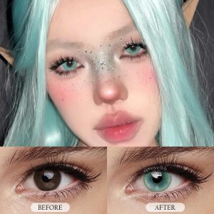 Coloredeye Lunar Glitter Green Prescription Colored Contact Lenses