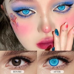 Coloredeye Hatsune Miku Blue Prescription Cosplay Colored Contact Lenses