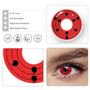 Coloredeye Rinne Sharingan Red Prescription Cosplay Colored Contact Lenses
