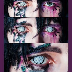 Coloredeye Blind White Manson Mesh Prescription Cosplay Colored Contact Lenses