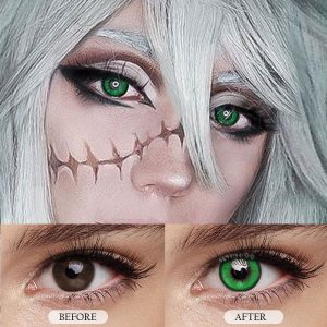 Coloredeye Genshin Impact Green Prescription Cosplay Colored Contact Lenses
