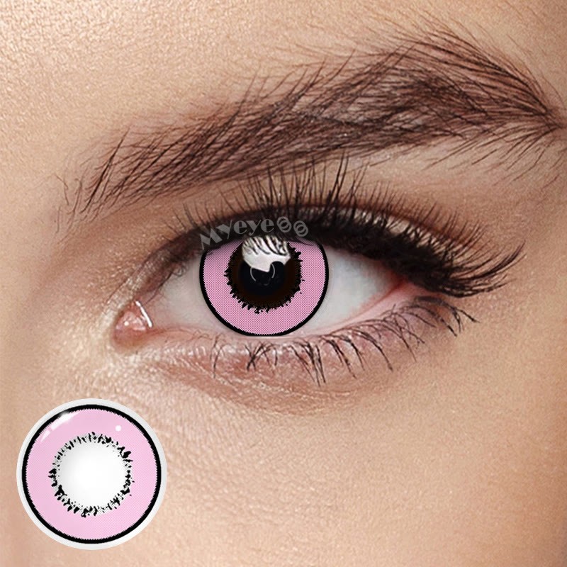 Coloredeye Elements Pink Prescription Cosplay Colored Contact Lenses
