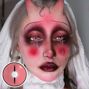 Coloredeye Blind Kamado Nezuko Ghost Prescription Cosplay Colored Contact Lenses