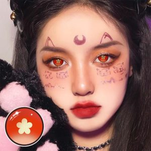 Coloredeye Blind Hutao Red Cosplay Colored Contact Lenses