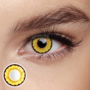 Coloredeye Sunflower Yellow Brown Prescription Cosplay Colored Contact Lenses