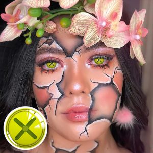 Coloredeye Blind Button Eye Green Cosplay Colored Contact Lenses