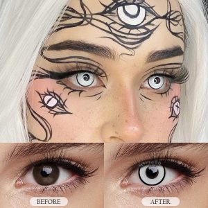 Coloredeye White Manson Prescription Cosplay Colored Contact Lenses