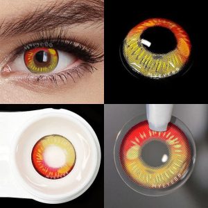 Coloredeye Anime Tear Red Prescription Cosplay Colored Contact Lenses