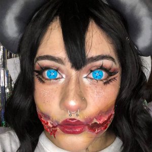 Coloredeye Blind Button Eye Blue Cosplay Colored Contact Lenses