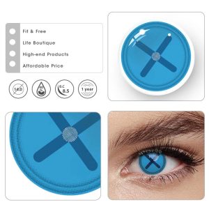 Coloredeye Blind Button Eye Blue Cosplay Colored Contact Lenses