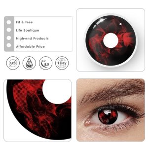Coloredeye Blood Black Prescription Cosplay Colored Contact Lenses | 1 Day