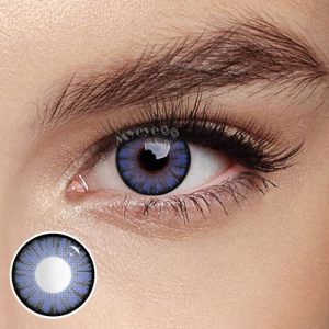 Coloredeye Miracle Times Deep Blue Prescription Cosplay Colored Contact Lenses