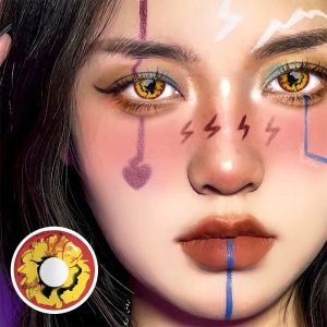 Coloredeye Bloom Red Prescription Cosplay Colored Contact Lenses