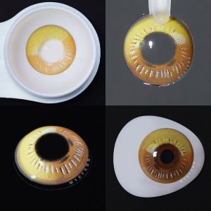 Coloredeye Anime Tear Yellow Prescription Cosplay Colored Contact Lenses