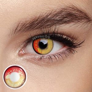 Coloredeye Anime Tear Red Prescription Cosplay Colored Contact Lenses