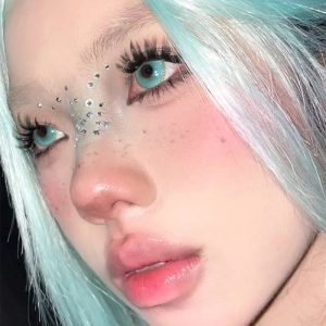 Coloredeye Lunar Glitter Green Prescription Colored Contact Lenses