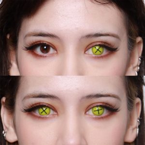 Coloredeye Blind Button Eye Green Cosplay Colored Contact Lenses